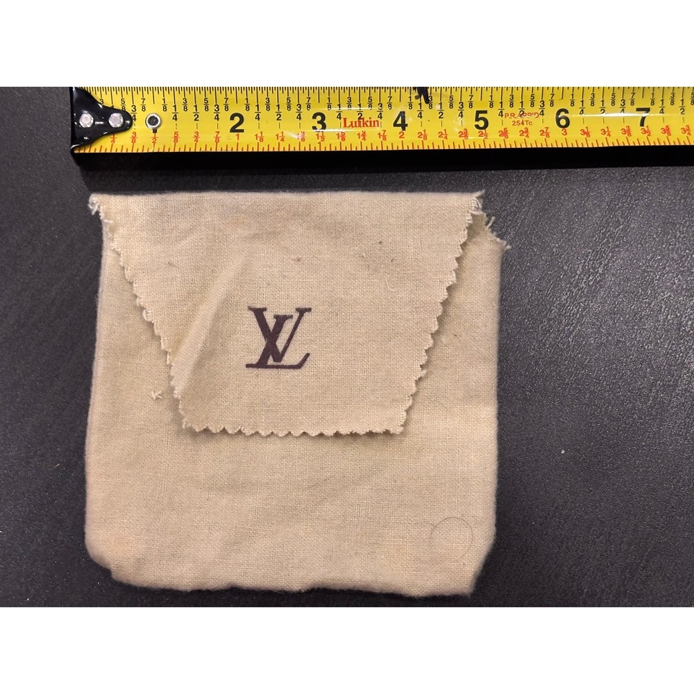 Louis Vuitton Small Dust Bag Pouch Cream Monogram Jewelry Accessory Storage Case